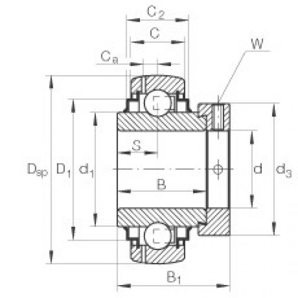 FAG timken 15245 wheel bearing Radial insert ball bearings - GE20-XL-KLL-B #5 image