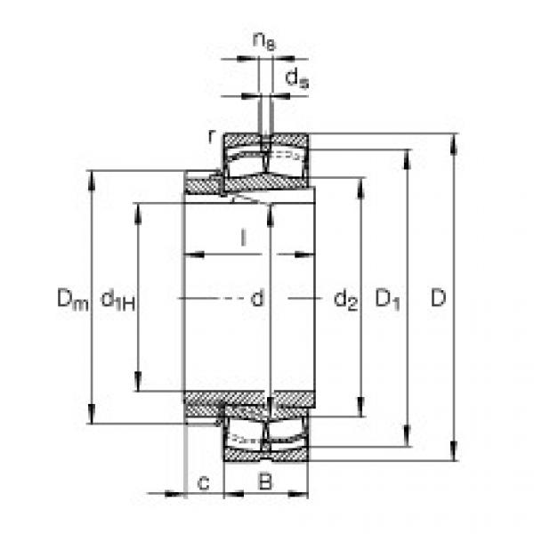 FAG distributor of fag bearing in italy Spherical roller bearings - 22316-E1-XL-K + H2316 #4 image