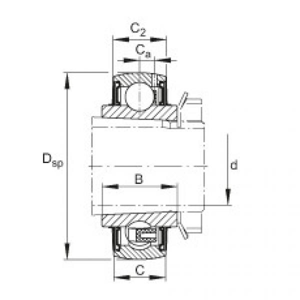 FAG 7218 b mp fag angular contact bearing 90x160x30 Radial insert ball bearings - UK209 #4 image