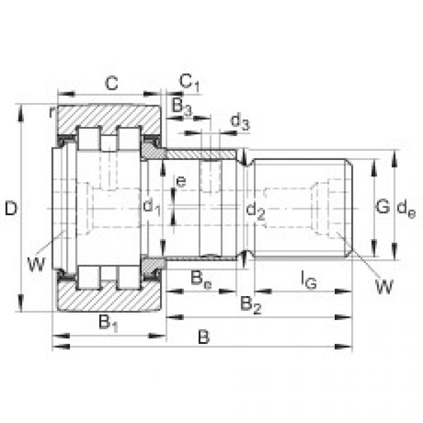 FAG fl205 bearing housing to skf Stud type track rollers - PWKRE80-2RS #5 image