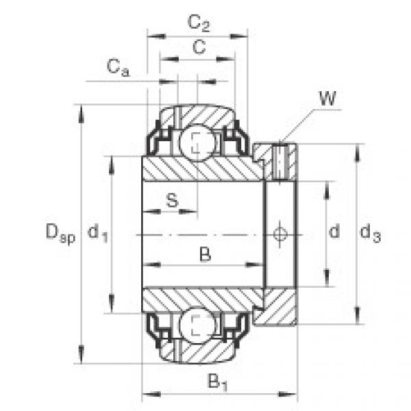 FAG skf 6017 bearing Radial insert ball bearings - GE40-XL-KRR-B-2C #5 image