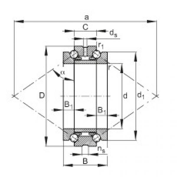 FAG cad skf ball bearing Axial angular contact ball bearings - 234438-M-SP #4 image