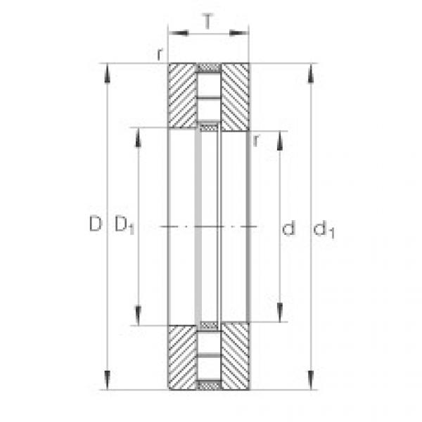 FAG 7218 b mp fag angular contact bearing 90x160x30 Axial cylindrical roller bearings - 89312-TV #5 image