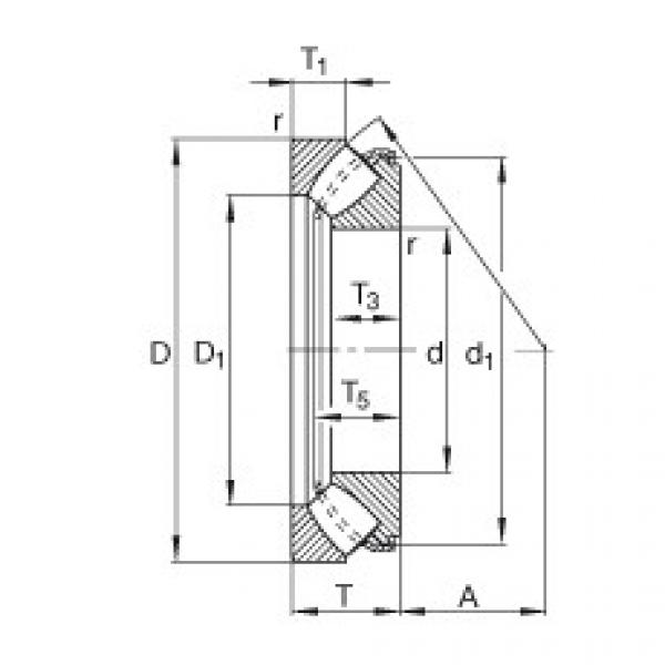 FAG bearing size chart nsk Axial spherical roller bearings - 29344-E1-XL #3 image