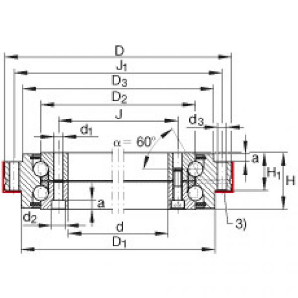 FAG timken 15245 wheel bearing Axial angular contact ball bearings - ZKLDF180 #4 image