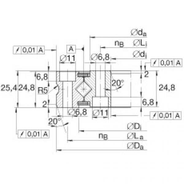 FAG ntn bearing price list Crossed roller bearings - XSU080398 #5 image