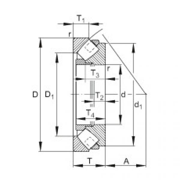 FAG bearing size chart nsk Axial spherical roller bearings - 292/850-E1-MB #4 image