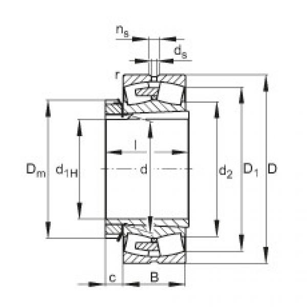 FAG bearing table ntn for solidwork Spherical roller bearings - 23188-BEA-XL-K-MB1 + H3188-HG #4 image