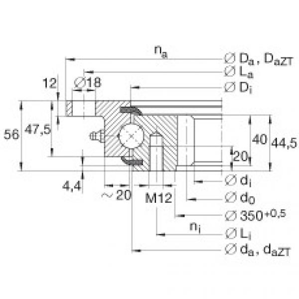 FAG wheel hub bearing unit timken for dodge ram 1500 2000 Four point contact bearings - VLI200414-N #5 image