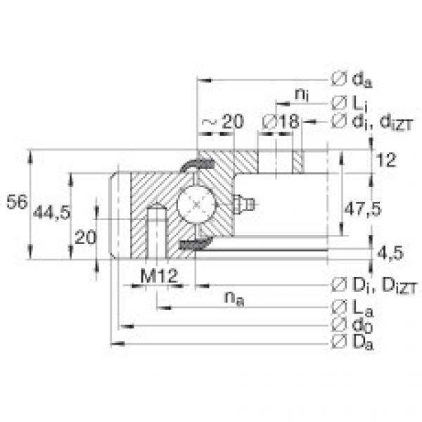 FAG equivalent skf numbor for bearing 1548817 Four point contact bearings - VLA200644-N #5 image