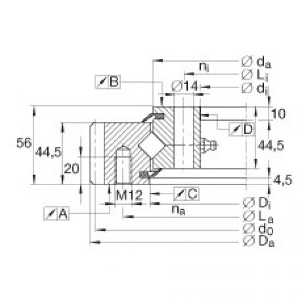 FAG ina fag bearing Crossed roller bearings - XSA140844-N #5 image