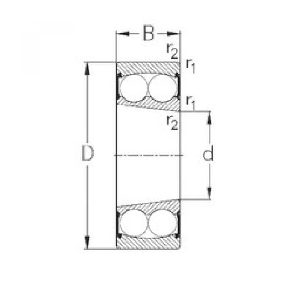 Self-Aligning Ball Bearings 2205-K-2RS NKE #1 image