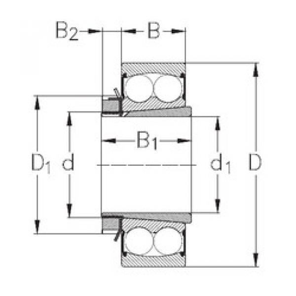 Self-Aligning Ball Bearings 2211-K-2RS+H311 NKE #1 image