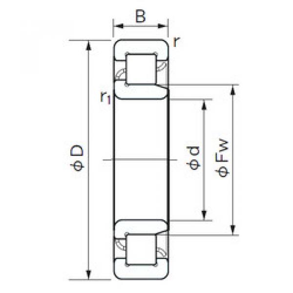 Cylindrical Bearing NJ 214 NACHI #1 image