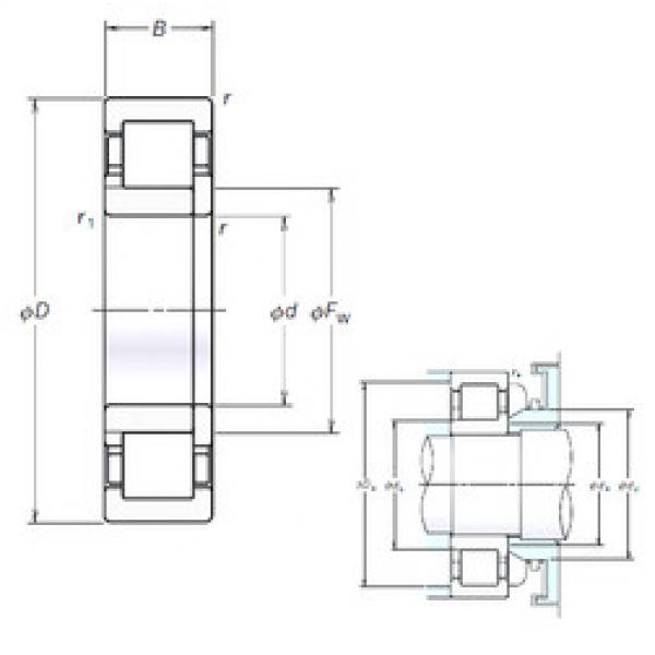 cylindrical bearing nomenclature NUP305EM NSK #1 image