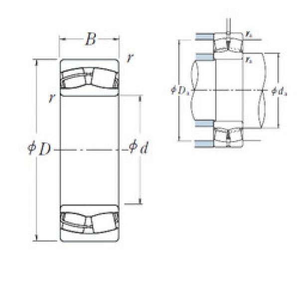 spherical roller bearing axial load 24022CE4 NSK #1 image