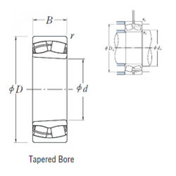 spherical roller bearing axial load 24032CK30E4 NSK #1 image