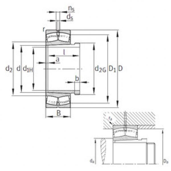 spherical roller bearing axial load 24140-B-K30+AH24140 FAG #1 image