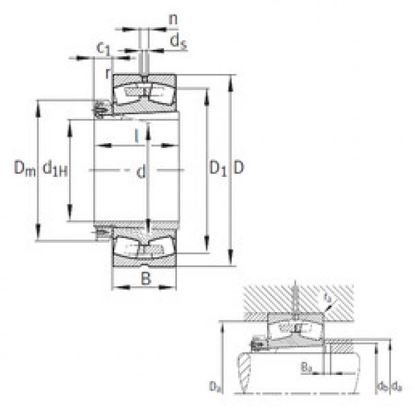 spherical roller bearing axial load 23964-K-MB+H3964 FAG #1 image