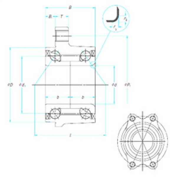 angular contact thrust bearings 43BWK03D NSK #5 image