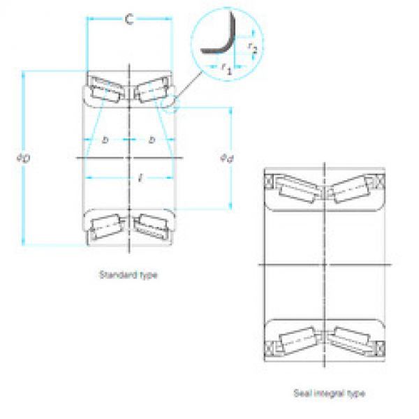 tapered roller dimensions bearings 41KWD01 NSK #1 image