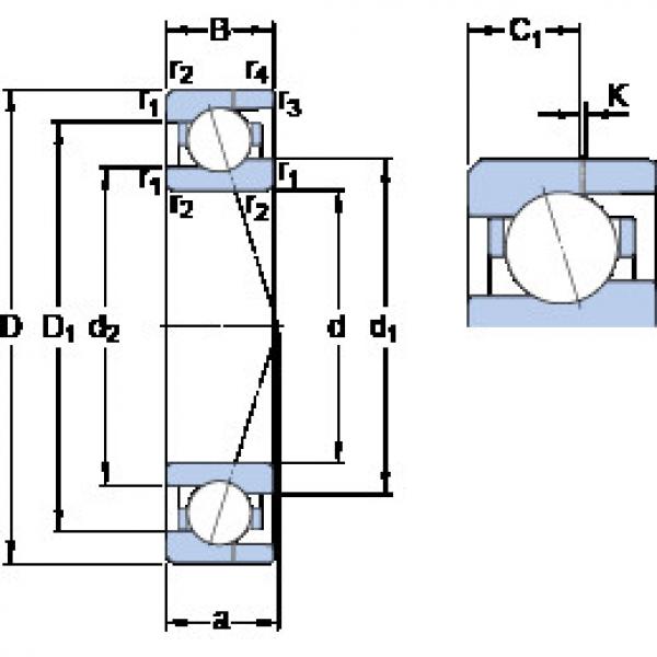 Angular Contact Ball Bearings 719/8 ACE/HCP4AH SKF #1 image