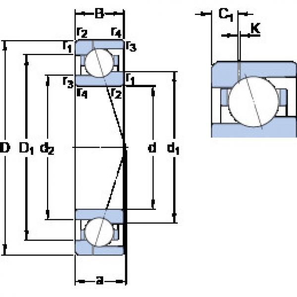 Angular Contact Ball Bearings 71908 CE/HCP4AH1 SKF #1 image