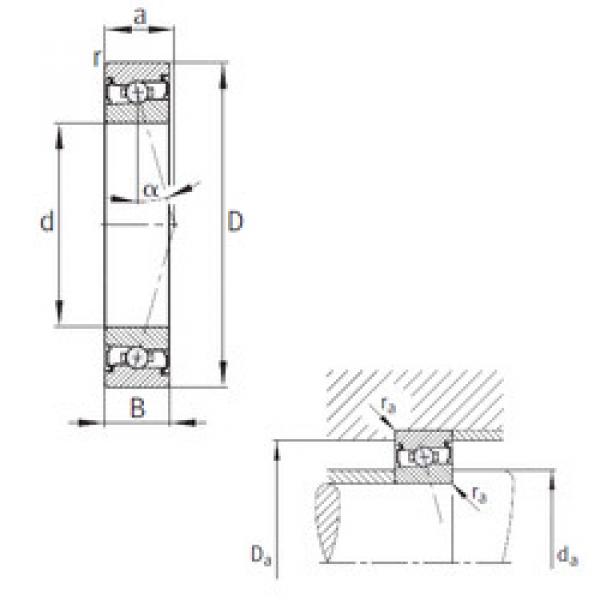 angular contact ball bearing installation HCS7001-C-T-P4S FAG #1 image