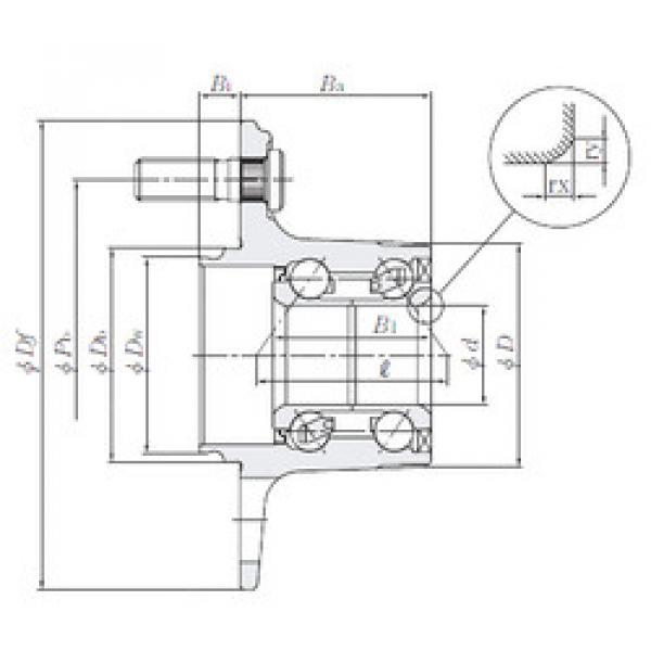 angular contact ball bearing installation HUB008-48 NTN #1 image