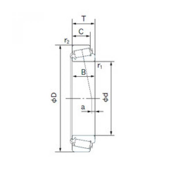 tapered roller dimensions bearings 33225/33462 NACHI #1 image