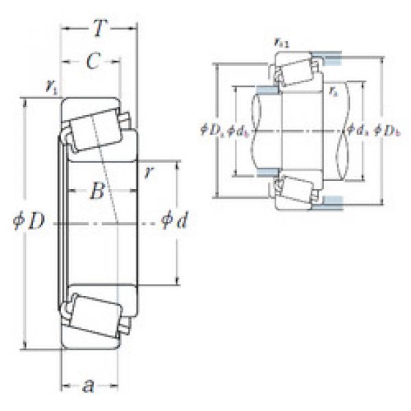 tapered roller dimensions bearings 366/362A NSK #1 image