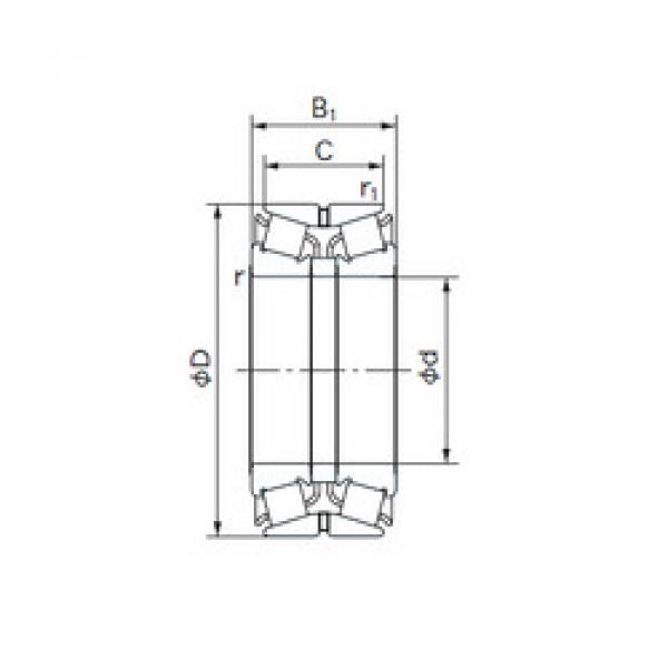 tapered roller dimensions bearings 340KBE030 NACHI #1 image