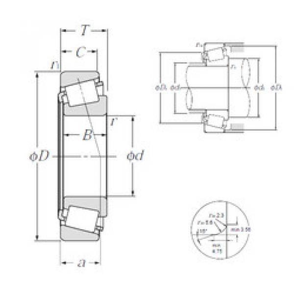 tapered roller dimensions bearings 4T-L68149/L68111 NTN #1 image