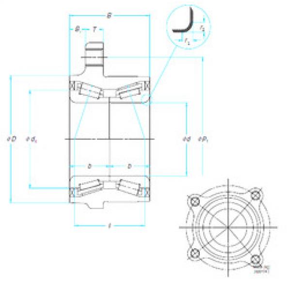 tapered roller dimensions bearings 51KWH01A NSK #1 image