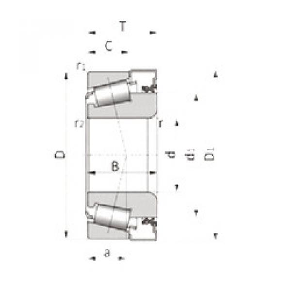 tapered roller bearing axial load R25-9D+X41Z-2 NSK #1 image