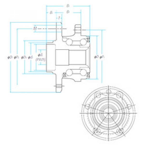 tapered roller bearing axial load ZA-60BWKH07R3-Y-01 E NSK #1 image