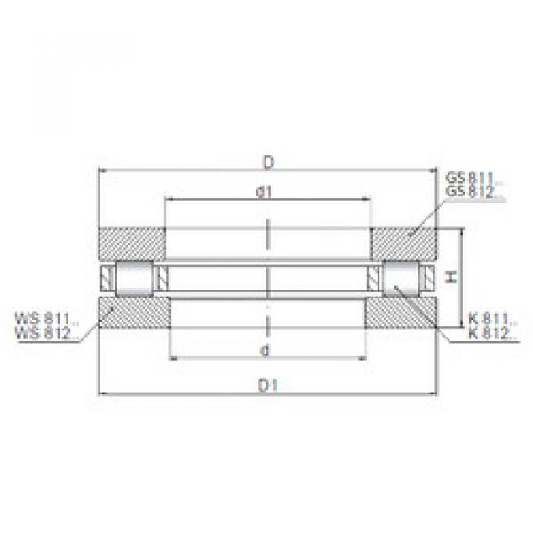 thrust ball images bearings 811/500 ISO #1 image