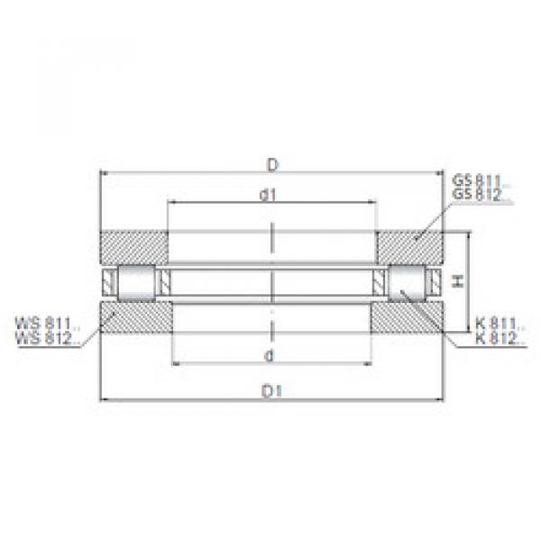 thrust ball images bearings 81134 ISO #1 image