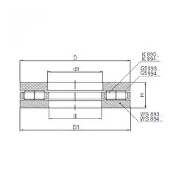 thrust ball images bearings 89308 ISO #1 image