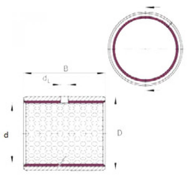 plain bushings bearings EGB0808-E50 INA #1 image