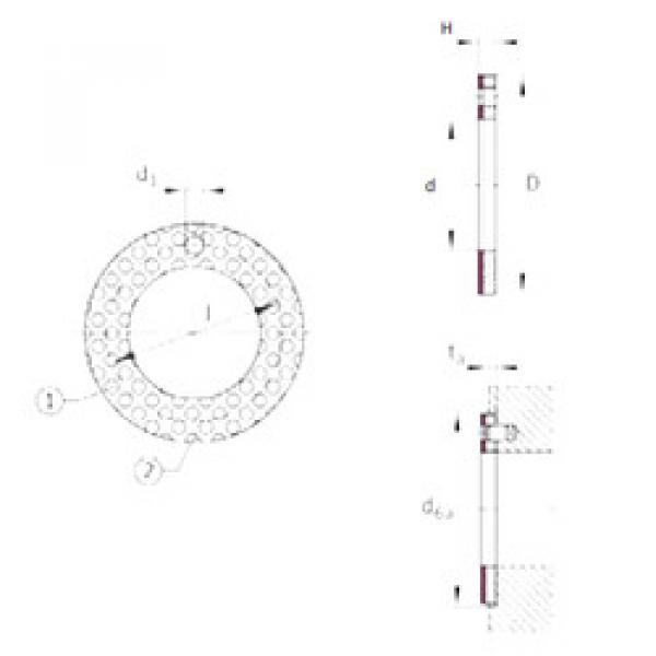 plain bushings bearings EGW14-E50 INA #1 image