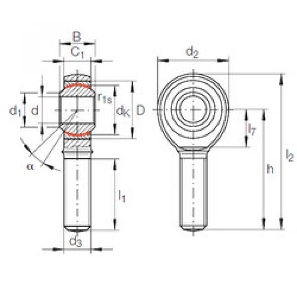 plain bushings bearings GAKFL 25 PW INA #1 image