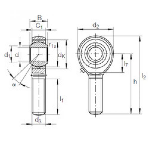 plain bushings bearings GAKFL 12 PB INA #1 image