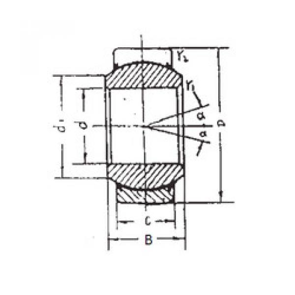 plain bushings bearings GEEM20ES-2RS FBJ #1 image