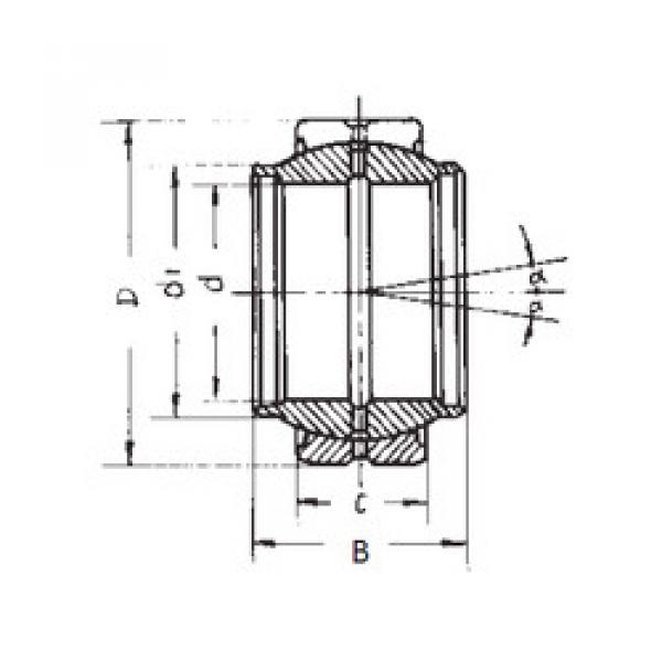 plain bushings bearings GEEW100ES-2RS FBJ #1 image