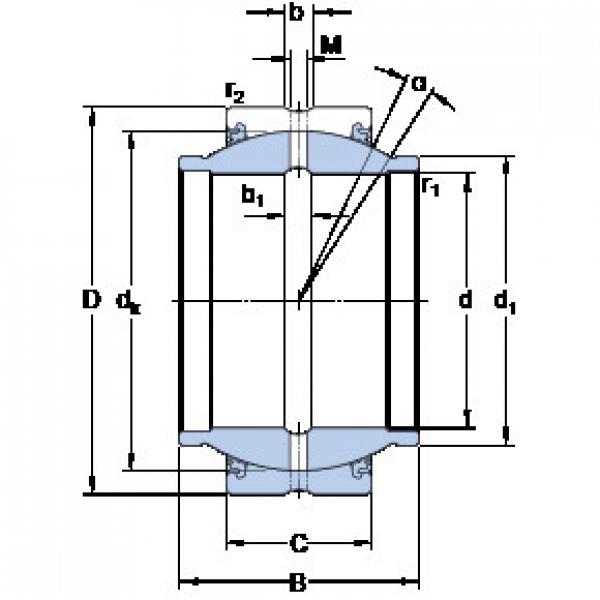 plain bushings bearings GEM 20 ESX-2LS SKF #1 image