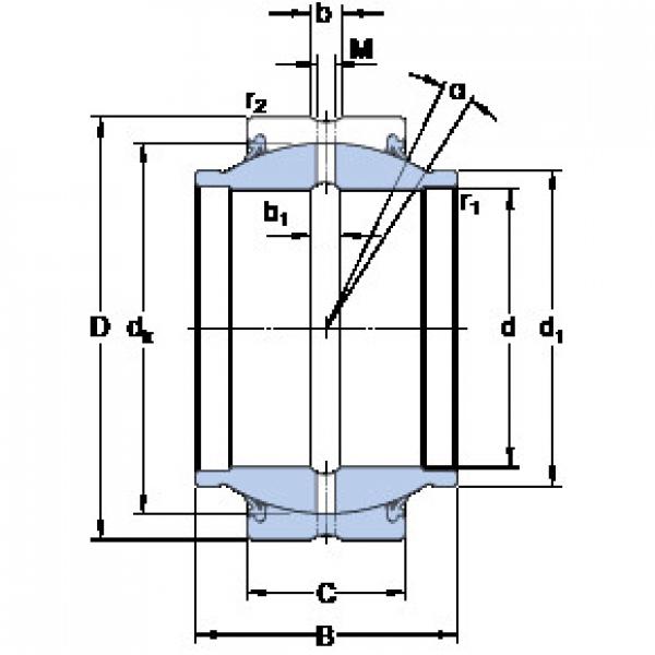 plain bushings bearings GEM 45 ES-2RS SKF #1 image