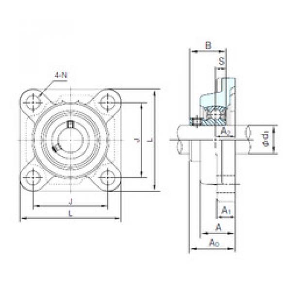 Bearing housed units BF204 NACHI #1 image