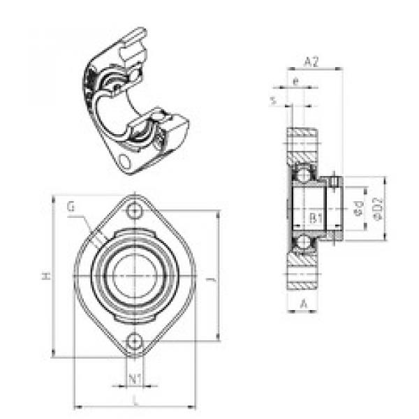 Bearing housed units ESFD202M100 SNR #1 image