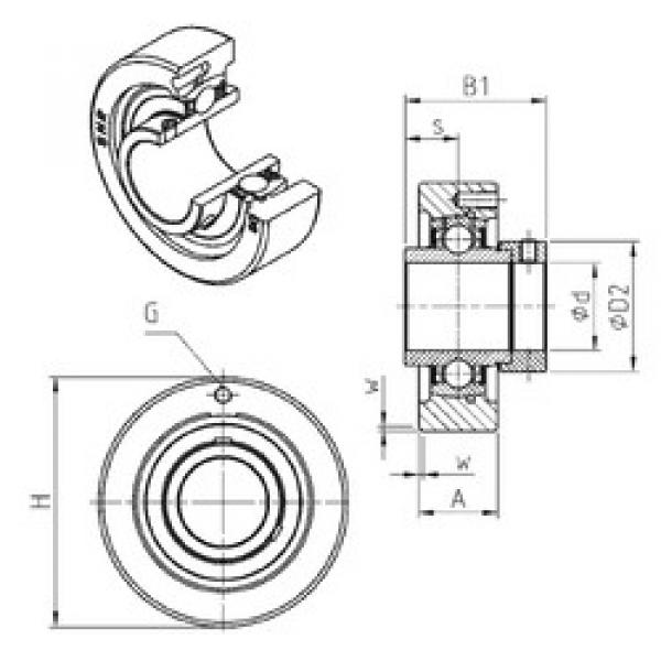 Bearing housed units EXC201 SNR #1 image